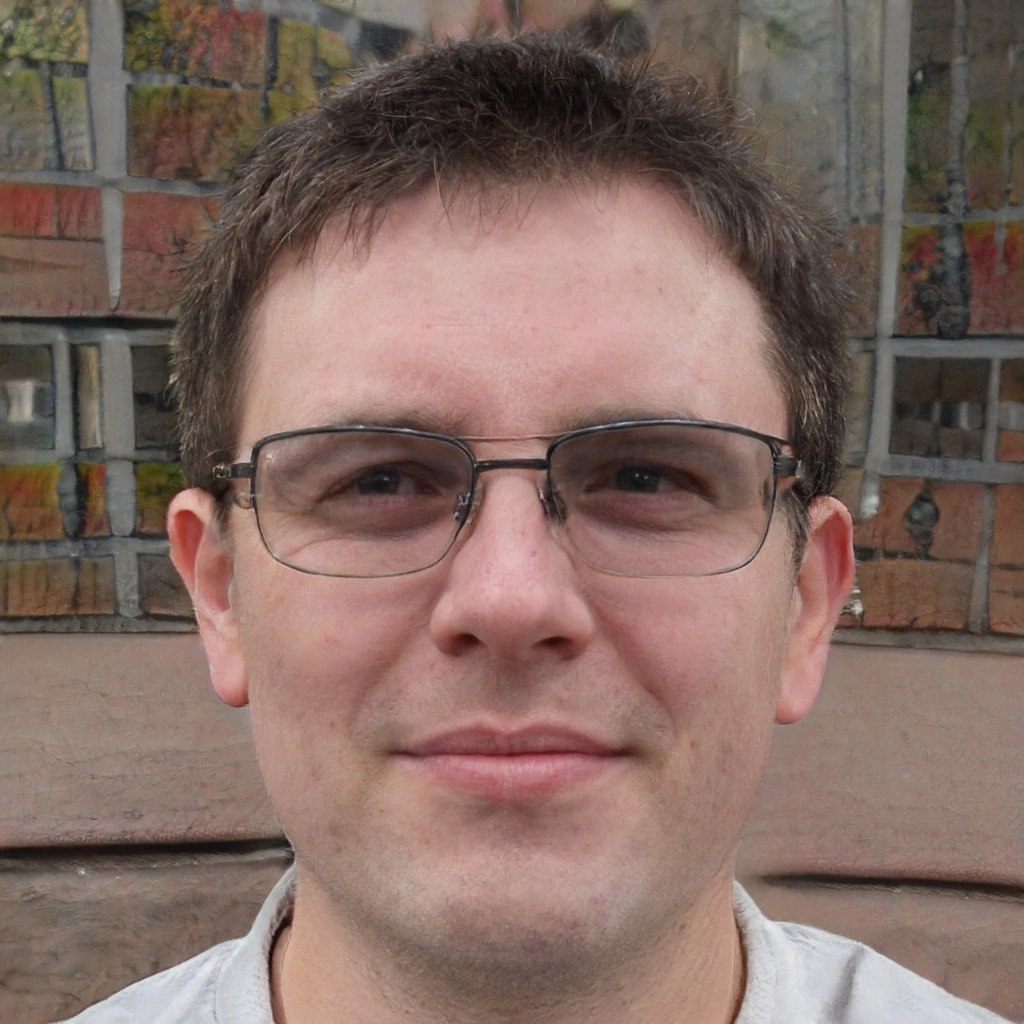 Middle-aged man wearing glasses shown as a TitanFlow customer review image